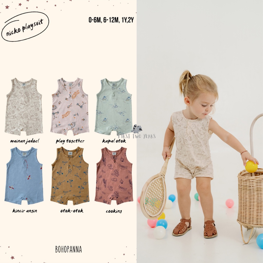 Bohopanna - Nicko Playsuit / Jumpsuit Bayi dan Anak Unisex