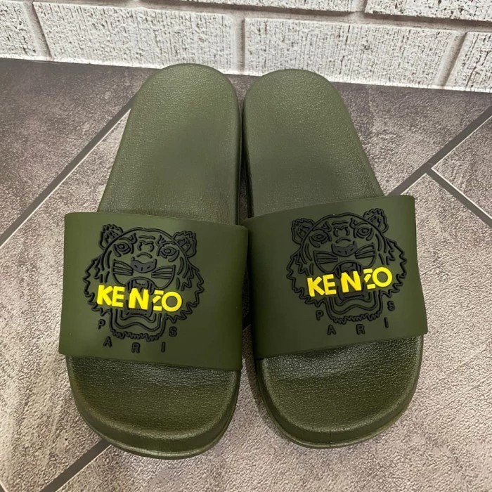 Sandal slide kenzo paris olive green