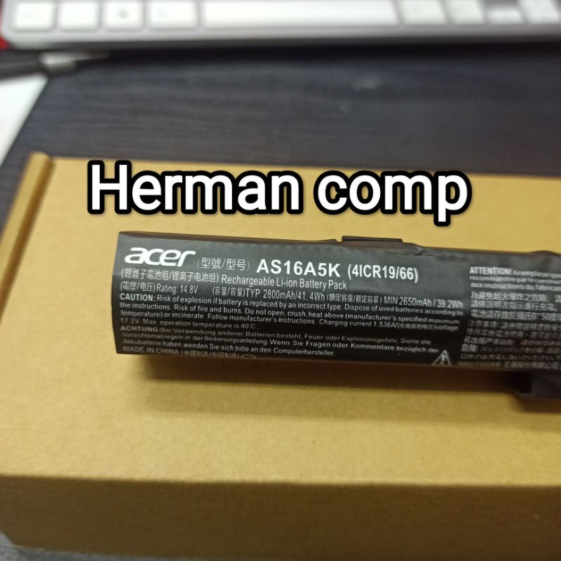 Baterai Original Acer Aspire E14 E5-475 E5-475G E5-476 E5-476G E5-575 E5-475G E5-553 E5-553G E5-774 AS16A8K