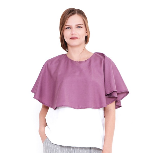 

Mamibelle Yura Purple Blouse Hamil & Menyusui Katun Ima Premium