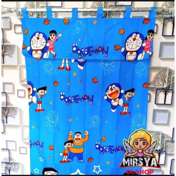 gorden pintu kamar tidur doraemon 75x200