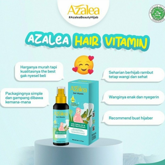 Azalea Hair Vitamin with Zaitun Oil &amp; Aloe Vera Extract 80 ml