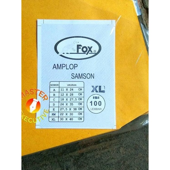 

✵ Fox Amplop XL Samson Coklat - 30 x 40 cm - Super Map ☏