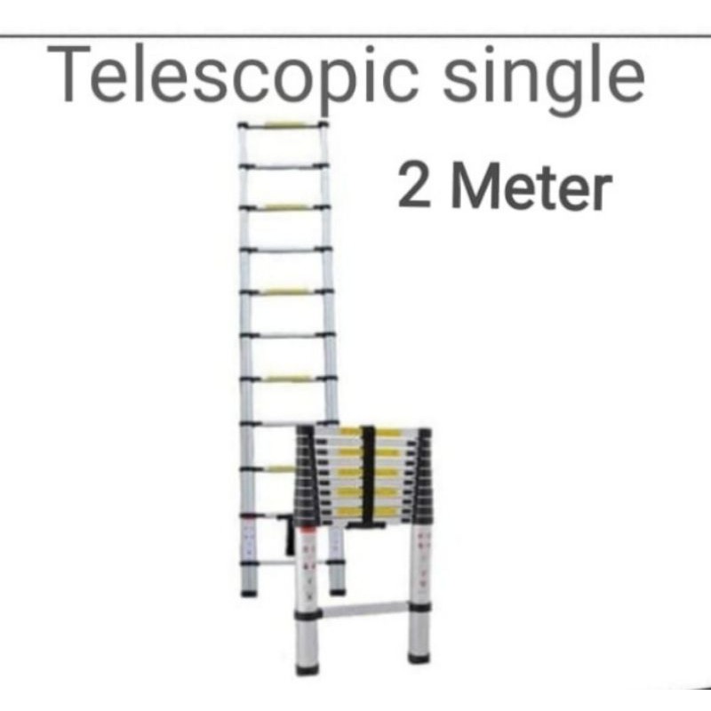 2 meter tangga telescopic single tangga PLN magic