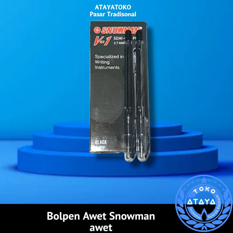 

PEN SNOW. V1 HTM Bolpoin snowman pulpen 1 box isi 12