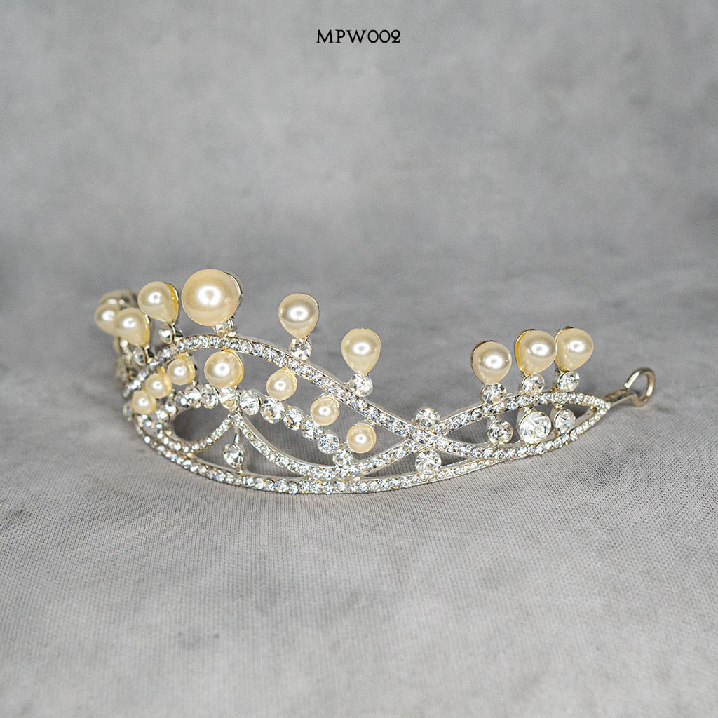 [PRODUK TERMJURAH] BRIDAL CROWN MAHKOTA PENGANTIN PESTA AKSESORIS RAMBUT MPW002