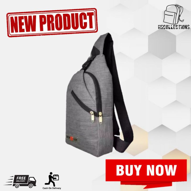 Polo Water Selempang Pria/ Tas HP Pria /Tas Ransel Tali Satu/ Tas Waistbag Tas HP ( GREY )