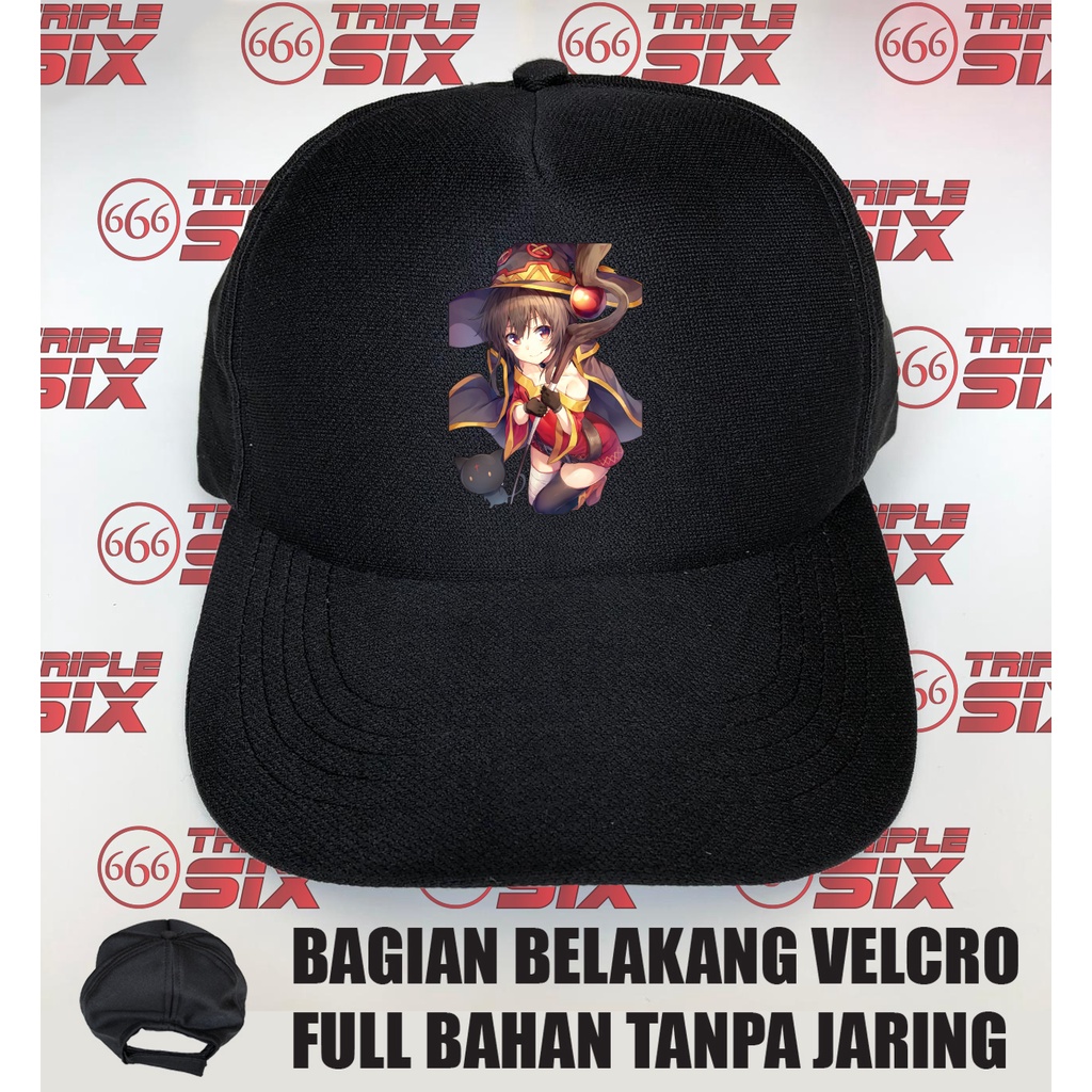 Topi Baseball Velcro Anime Konosuba Megumin Waifu