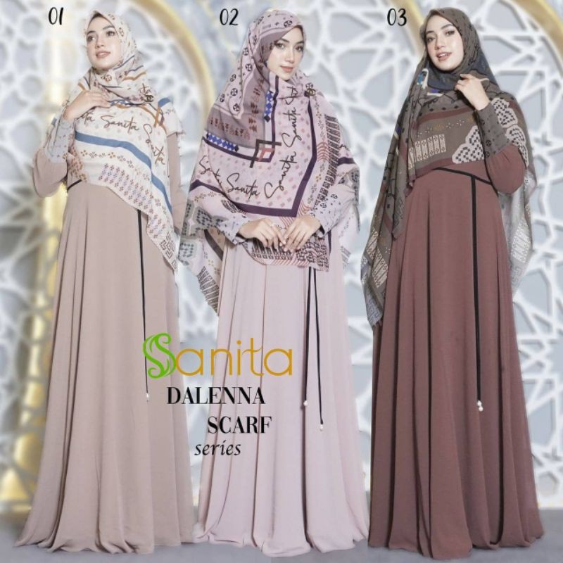 READY STOCK Set Dallena / Dalenna scarf Original Sanita Hijab