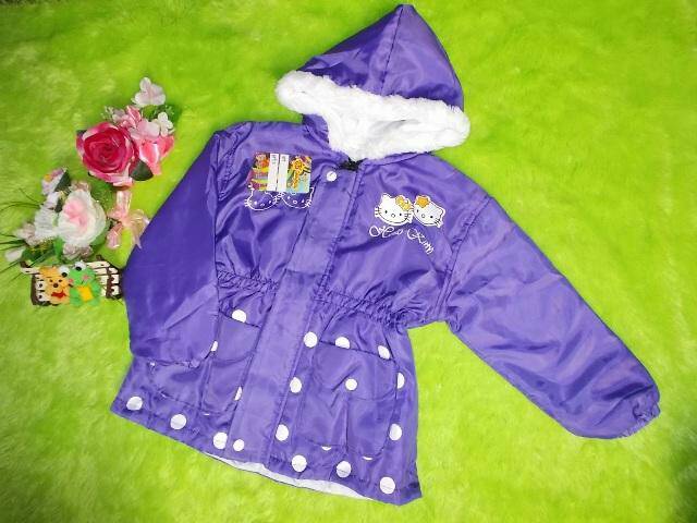 Jaket bulu anak cewek hello kitty jaket anak perempuan