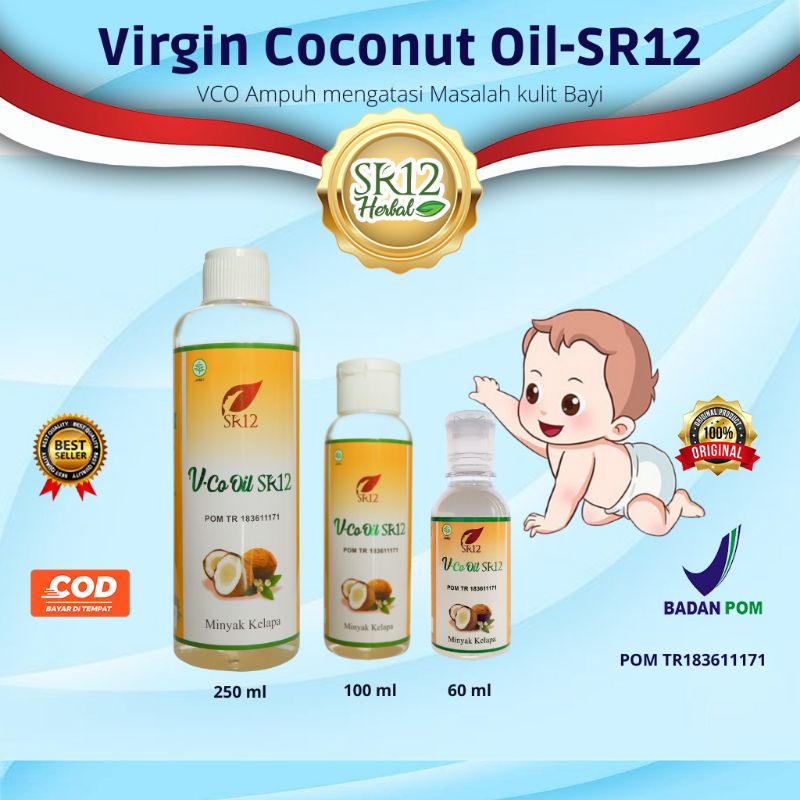 MINYAK KELAPA VCO  MENGATASI MASALAH KULIT BAYI RUAM POPOK RUAM ASI