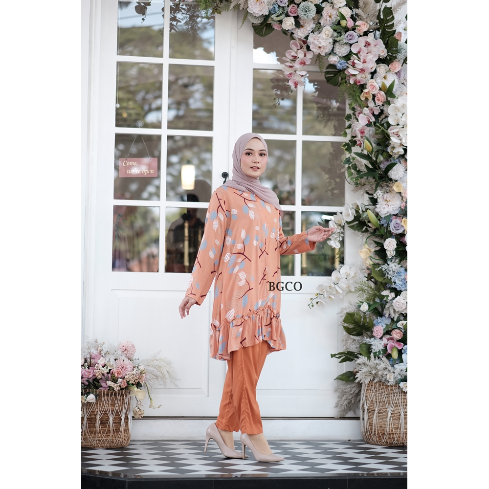 [COD] Leaf One Set by BGCO.ID || Setelan Rayon Premium Wanita Oversize Busui