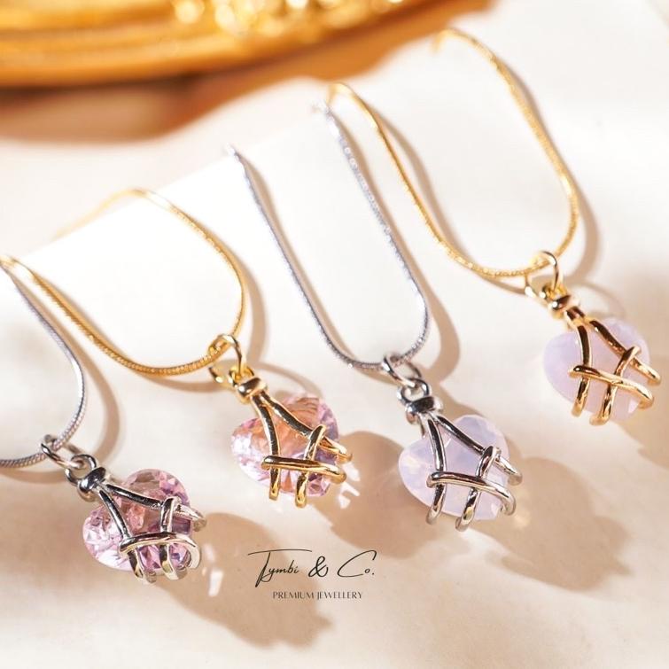 LANGSUNG KIRIM.. Tymbi&Co-Barbie Diamond Castle Necklace Gold & Silver