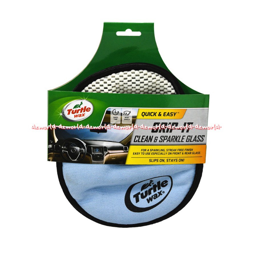 Turtle Wax Lap Microfiber Grip It Clean &amp; Sparkle Glass Kain Lap Kaca Mobil