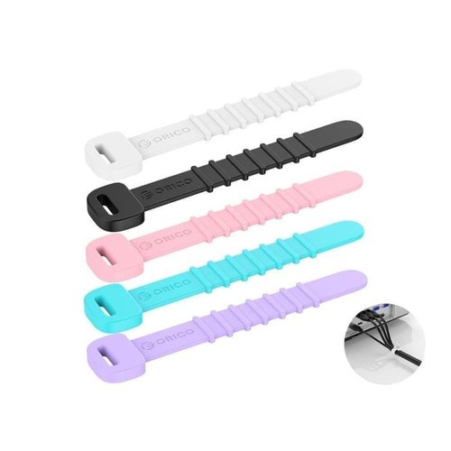 Orico Silicone Cable Tie | Klip Kabel Strip Tis Silicon Karet Set Management