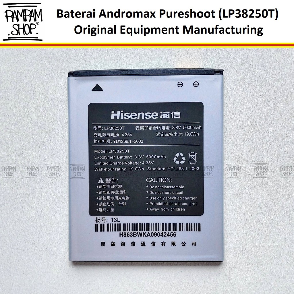 Baterai Smartfren Andromax Pure Shoot LP38250T Pureshoot Batre Batrai Battery