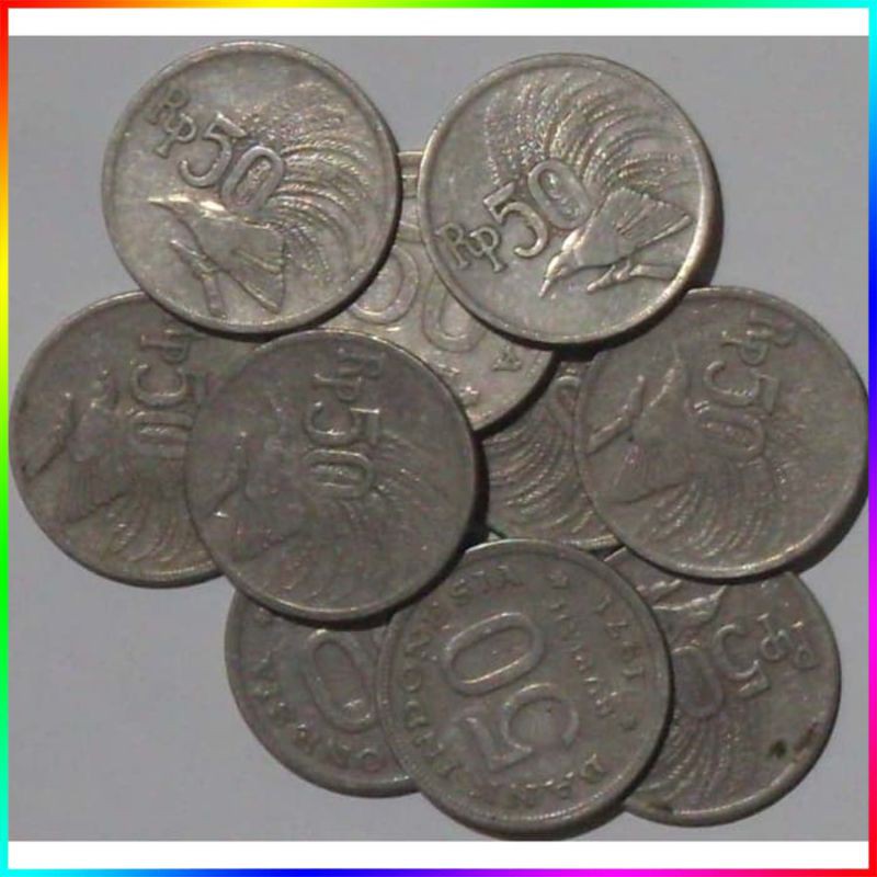 uang logam koin 50 kuno 1971 coin indonesia ancient coins indonesia