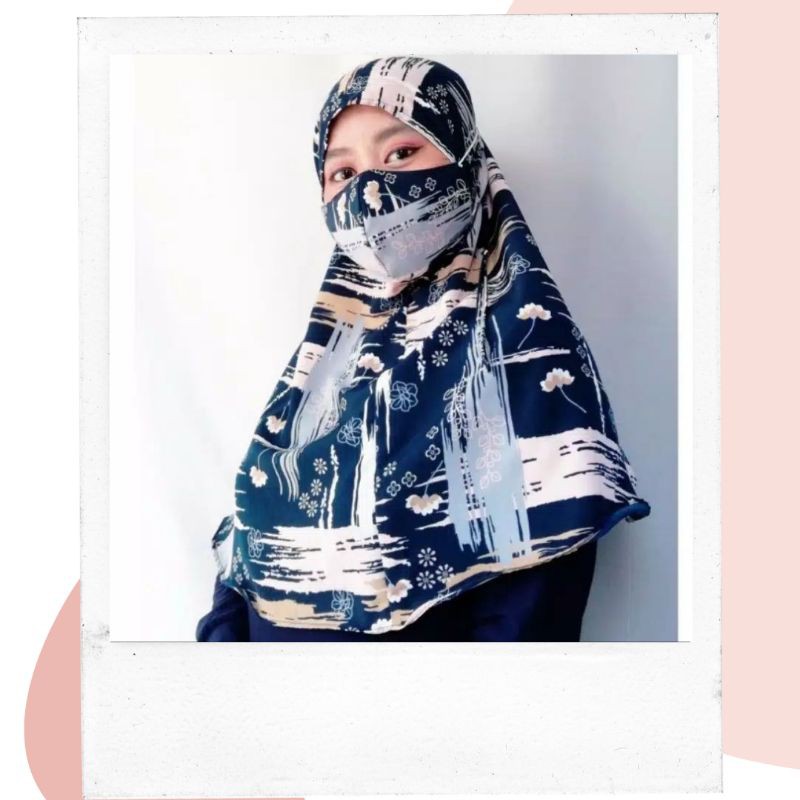 Bergo Maryam Motif + Masker / Bergo Maryam Motif/ Bergo Tie Dye + Masker / BERGO MOTIF