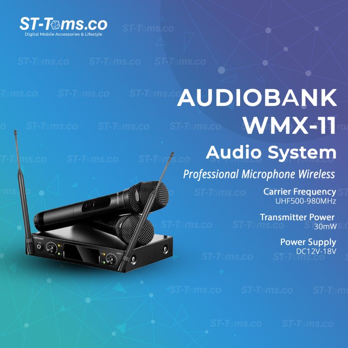 Audiobank WMX-11 / WMX 11 Mic Wireless Karaoke Wireless Microphone
