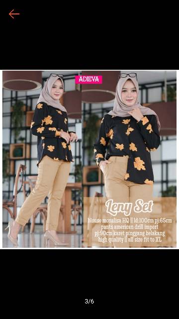 PROMO SET BAGGY PANTS + KEMEJA MONALISA (1kg muat 3 pasang )