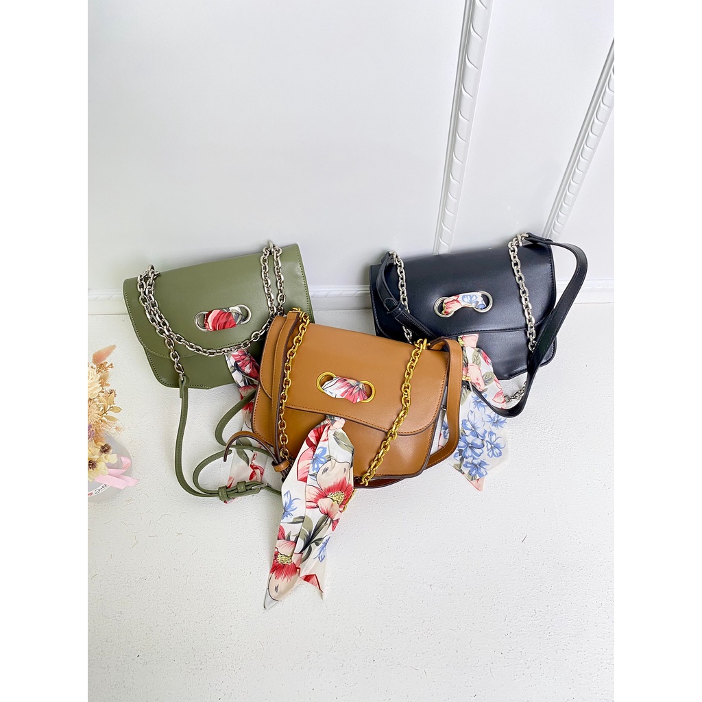 [7.7 Boombastis Sale⚡] - TAS WANITA CK CK719 SYAL SUTERA DOUBLE STRAP SHOULDER BAG PREMIUM IMPORT