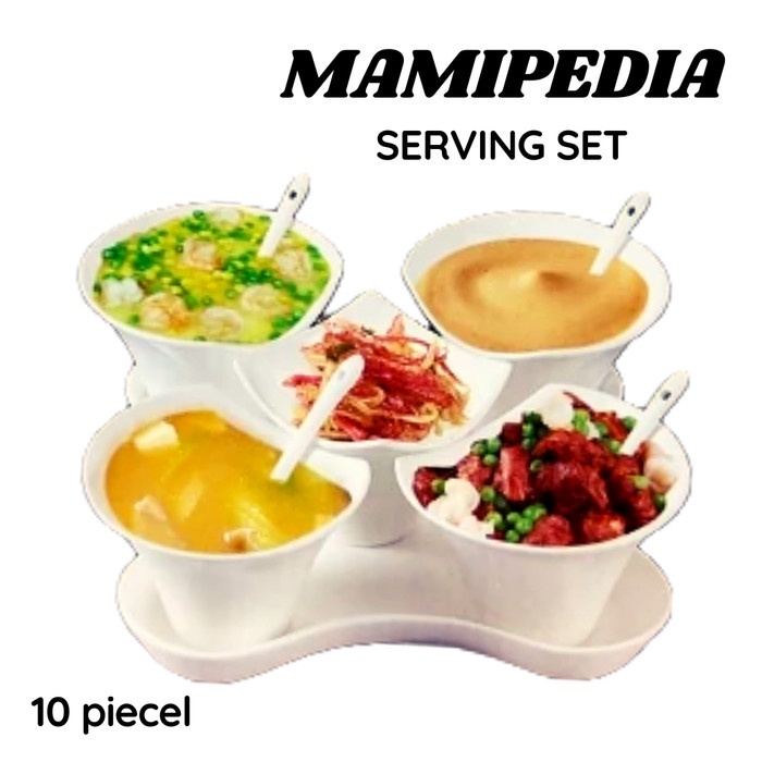 ONEMORE WADAH SAJI 10 PC SERVING SET KERAMIK PUTIH S1099