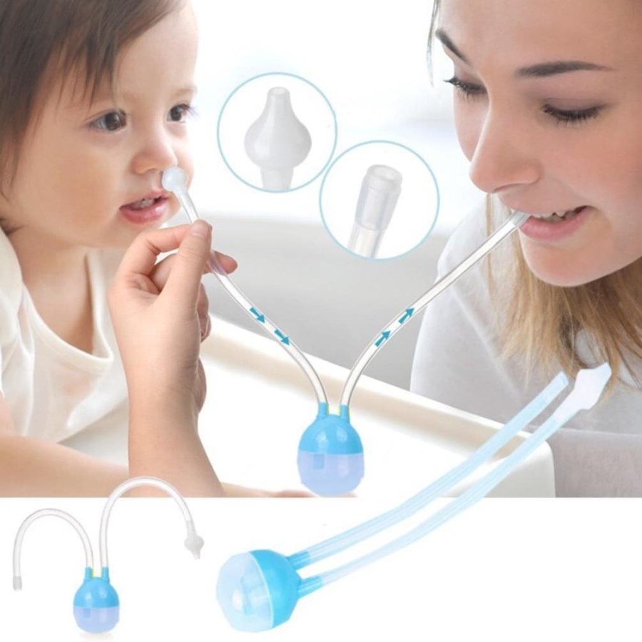 Nasal Aspirator Alat Pembersih Hidung Bayi Bahan Silikon / Nasal Aspirator Alat Bantu Sedot Ingus Bayi