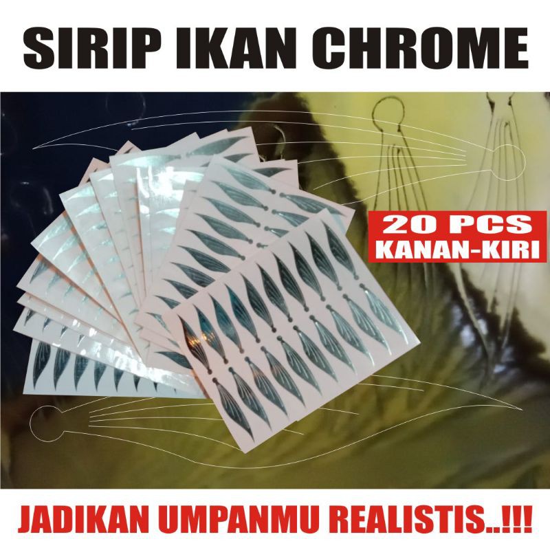 Sticker Sirip Ikan Lure casting Popping Umpan Kayu