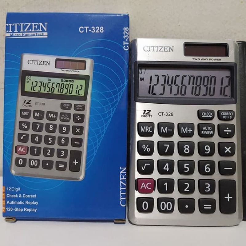 Kalkulator Saku CITIZEN CT-328 Tombol Lembut 12 Digit