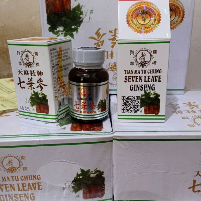 Seven leave ginseng tian ma tu chung asli cap rusa