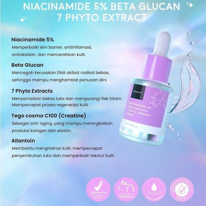 Serum Scarlett Whitening / Scarlett Whitening Serum / Glowtening Serum / Acne Serum / Bright Serum