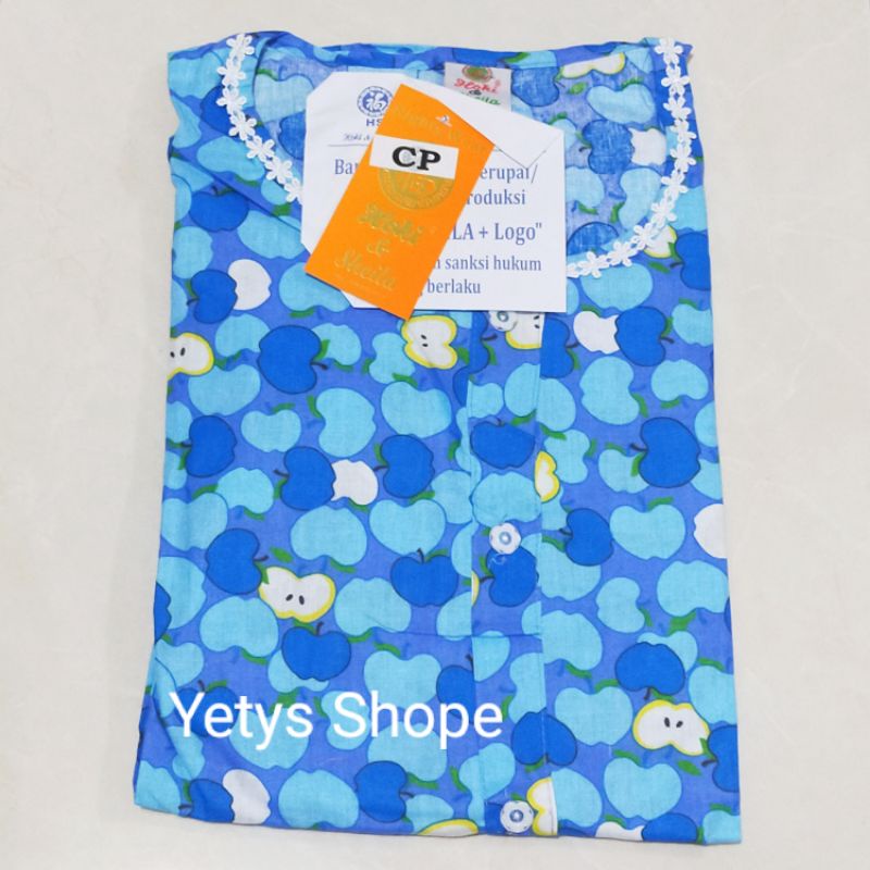 CP Full Kancing Hoki&Sheila LD110 Baju Tidur Piyama Standart [Part 1]-Apple Biru