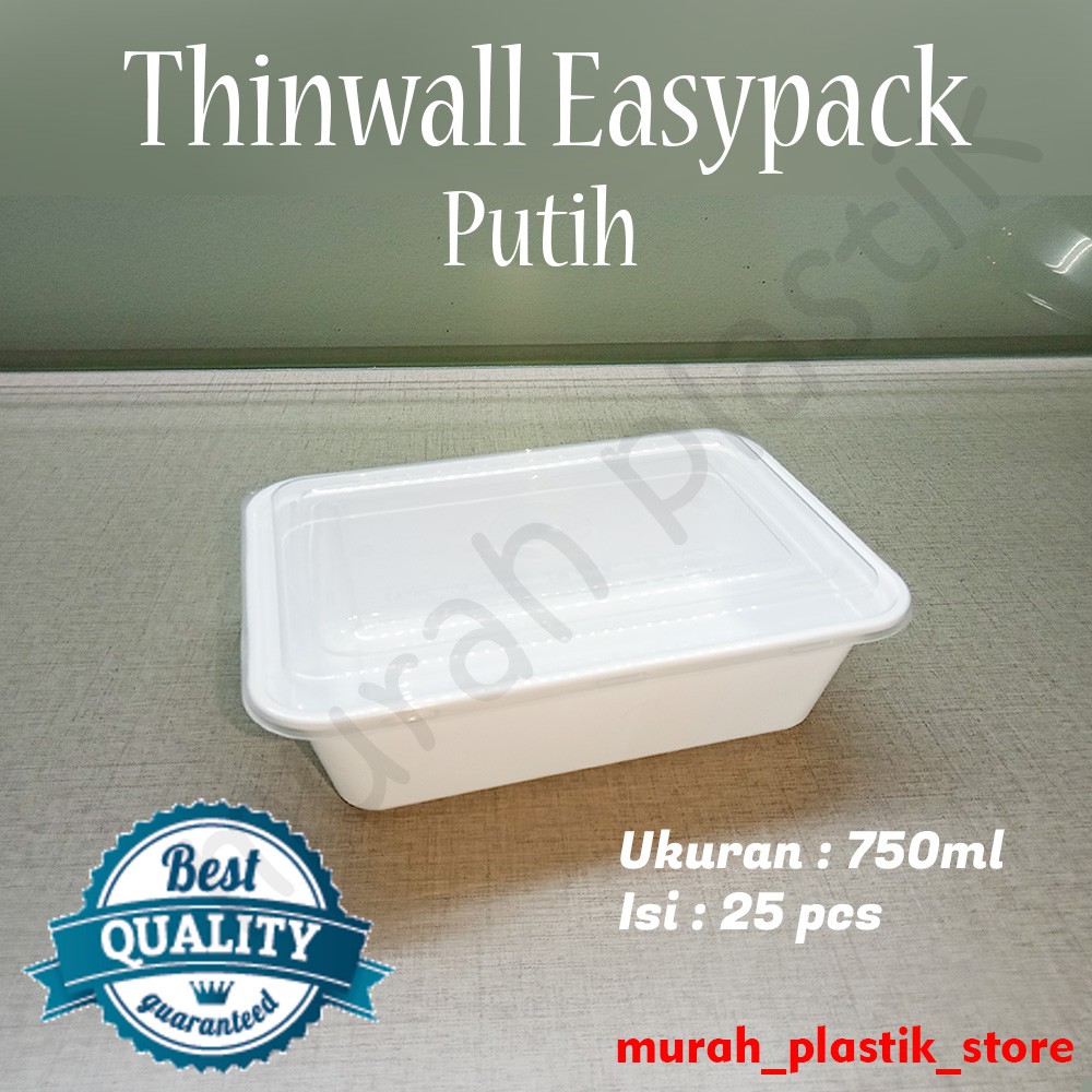 THINWALL EASYPACK PUTIH 750 ML (ISI 25 PCS)