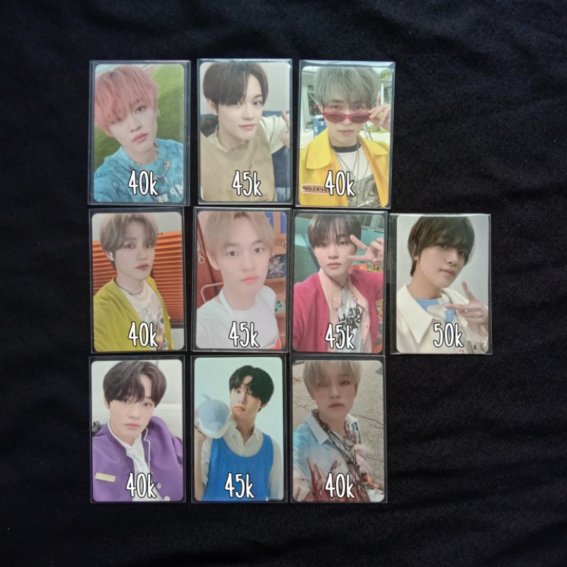 photocard chenle future, new school, crazy, chilling, ace kit, Jewel universe, keycard sg22, bene 11