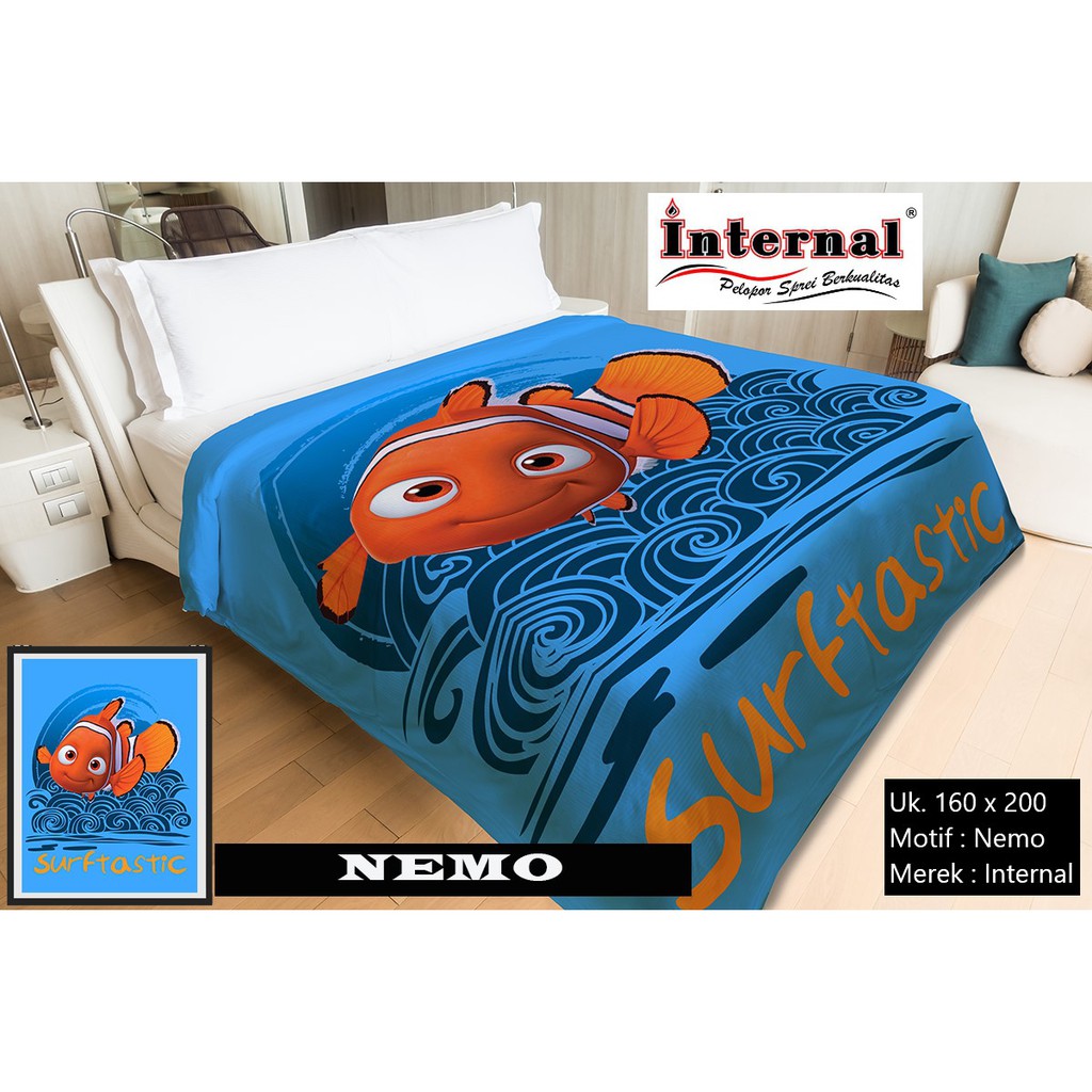 Internal - Selimut / Blanket Merek Internal Ukuran Queen 160x200 cm - NEMO