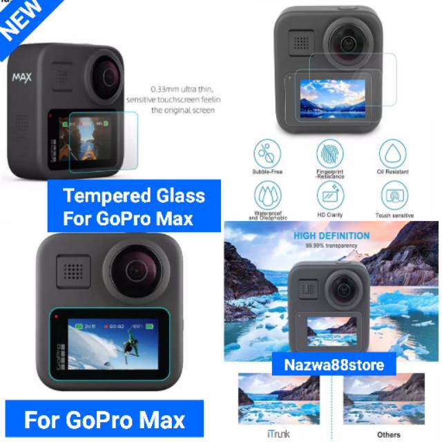 GoPro Max Screen Protector Tempered Glass Gopro max