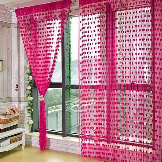 READY 10 Warna Tirai Benang Motif Love Dekorasi Rumah READY 10 Warna Tirai Benang Motif Love Dekorasi Rumah