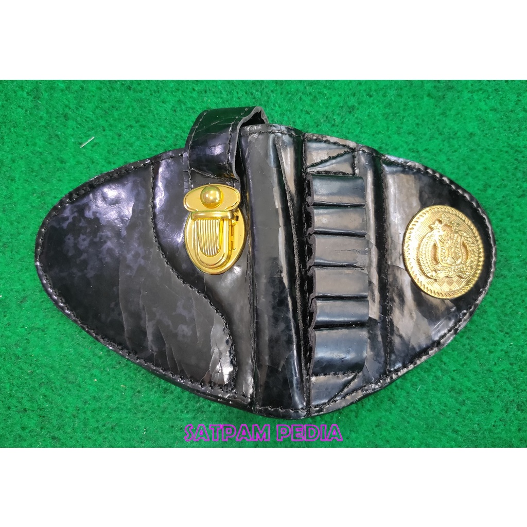 Holster Sarung Pistol Kulit Polisi - Holster Tempat Pistol Kulit