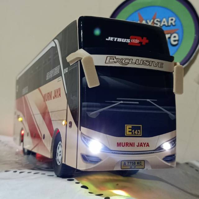 Miniatur Bus bis shd MURNI JAYA plus lampu