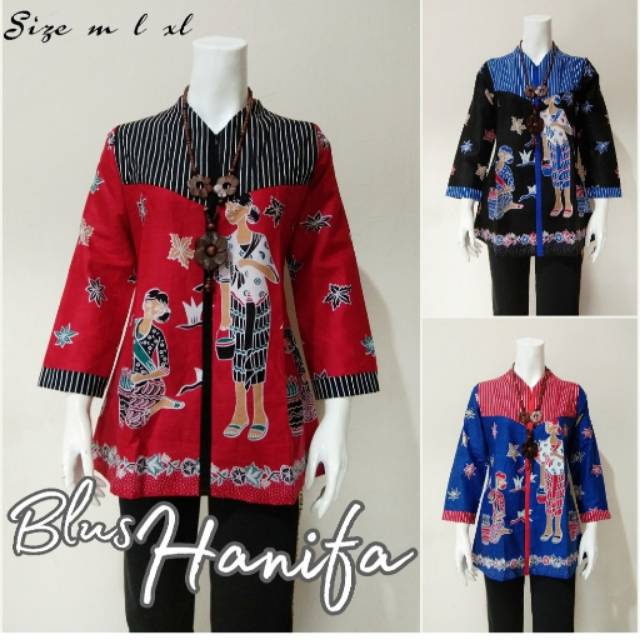 Blus Hanifa Mbok jamu terlaris blus kerja