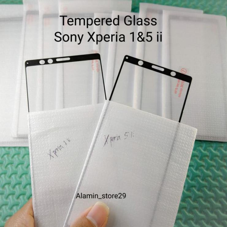 Terbaru.. Tempered Glass Full Sony Xperia 1 & 5 & Xperia Mark ii