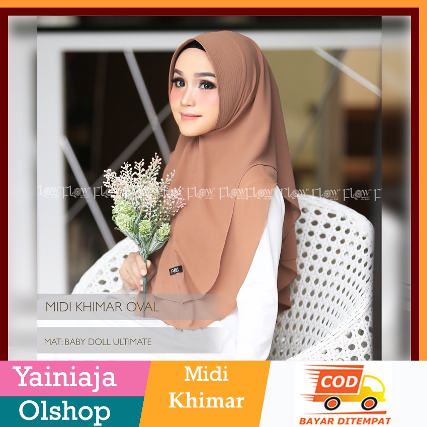 Jilbab Khimar Instan Ceruty Syari Daily Basic Ori Flow