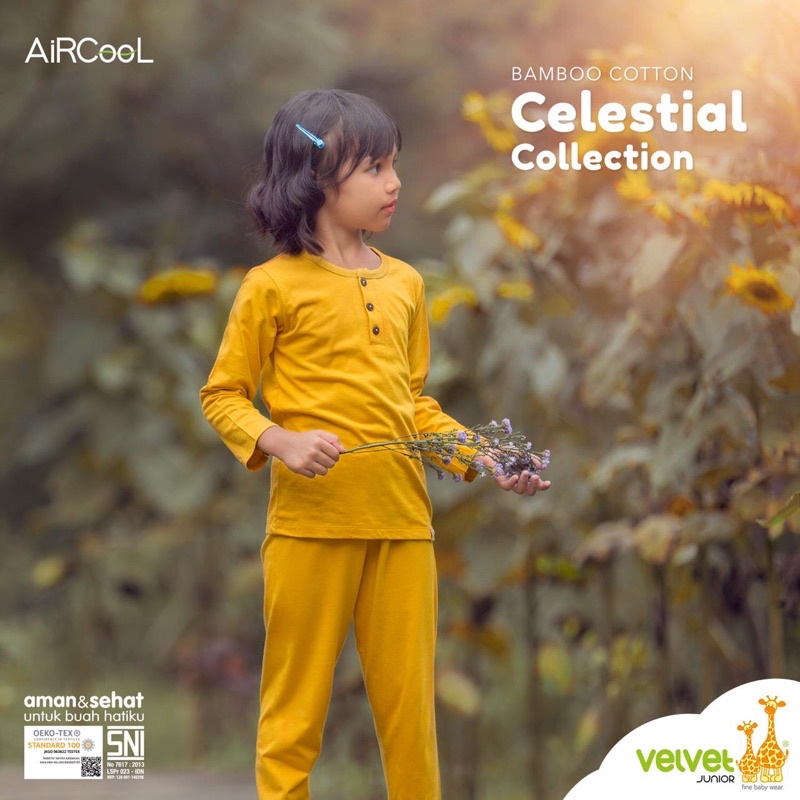 VELVET JUNIOR Celestial Collections Stelan Piyama Panjang L-XL-2-3-4-5