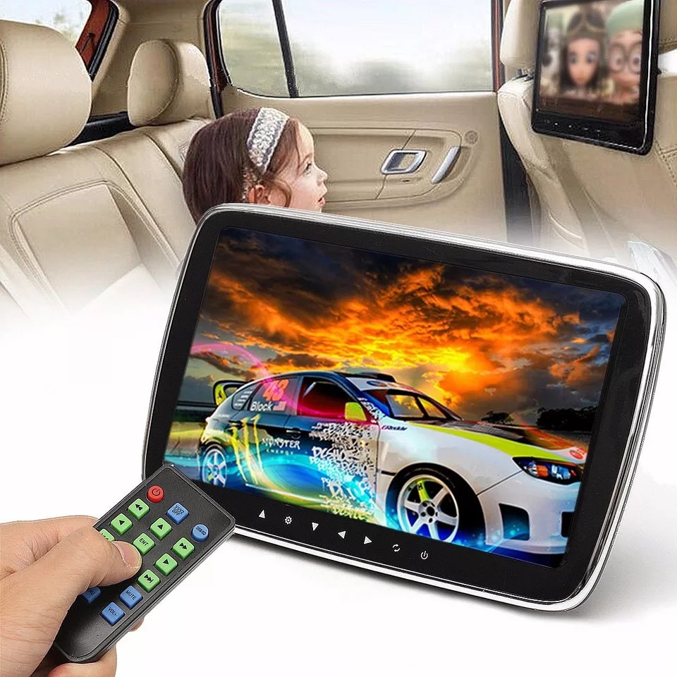 TV Headrest 9&quot; Clip on MP5, USB,MMC. Touch Button, Support Video 1080P