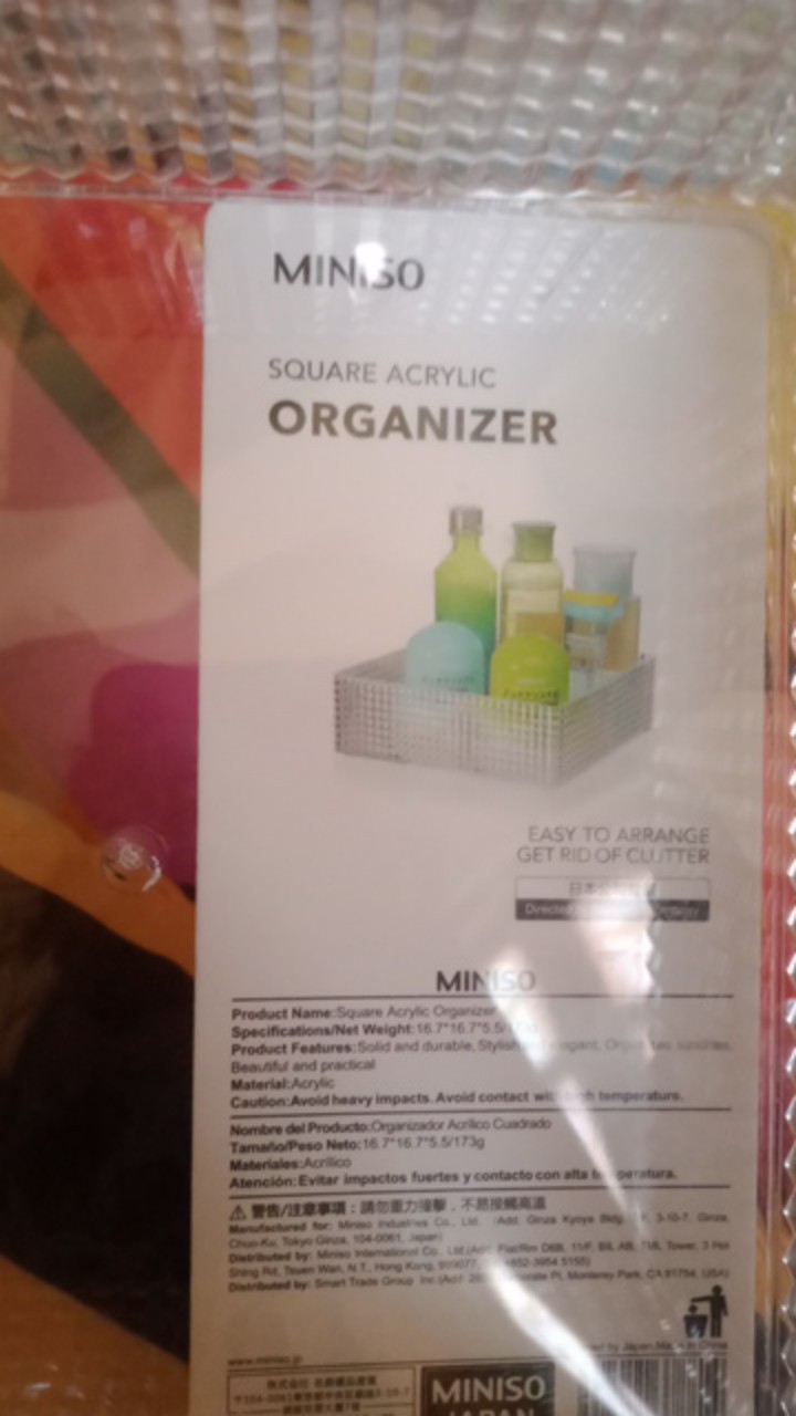 Acrylik Penyimpanan Miniso Acrylik Organizer