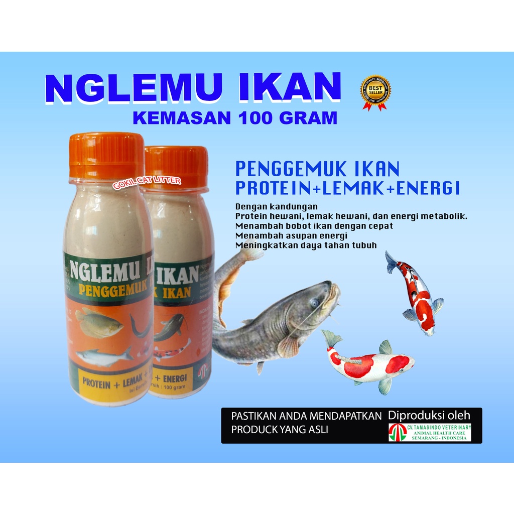 NGLEMU IKAN-PENGGEMUK IKAN-VITAMIN PENGEMUK IKAN