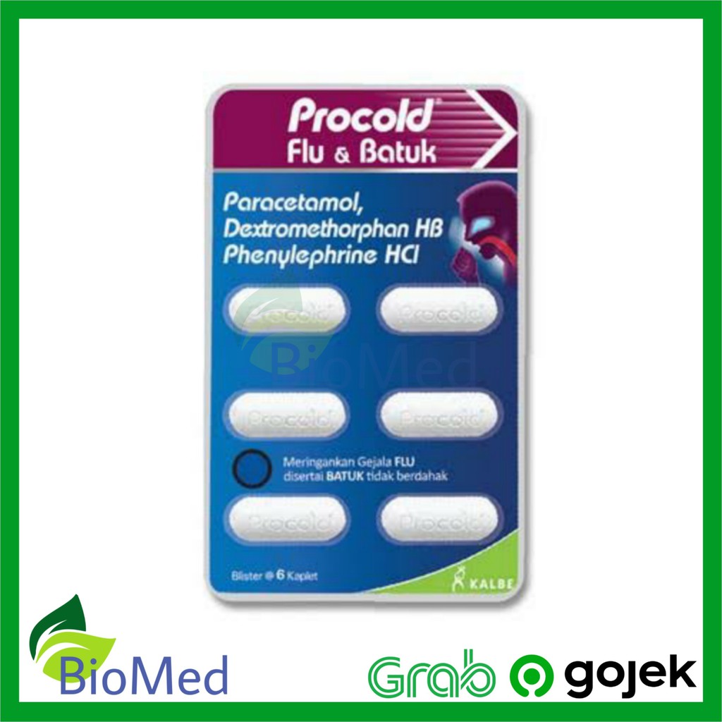 PROCOLD FLU BATUK TABLET - Obat Pusing Flu Batuk Pilek Demam