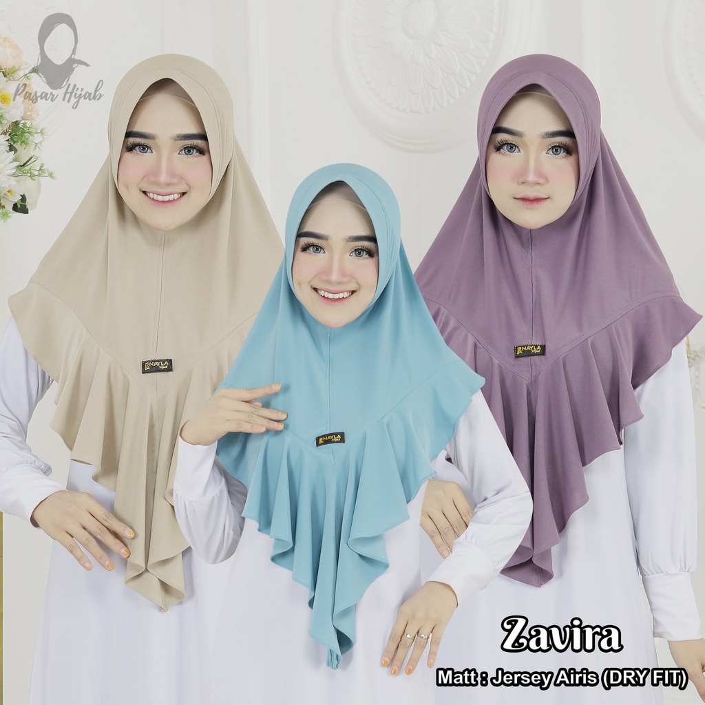 Kerudung Instan Jersey ZAVIRA Hijab Instan Jersey Airis Jilbab Bergo Termurah Pasar Hija'b