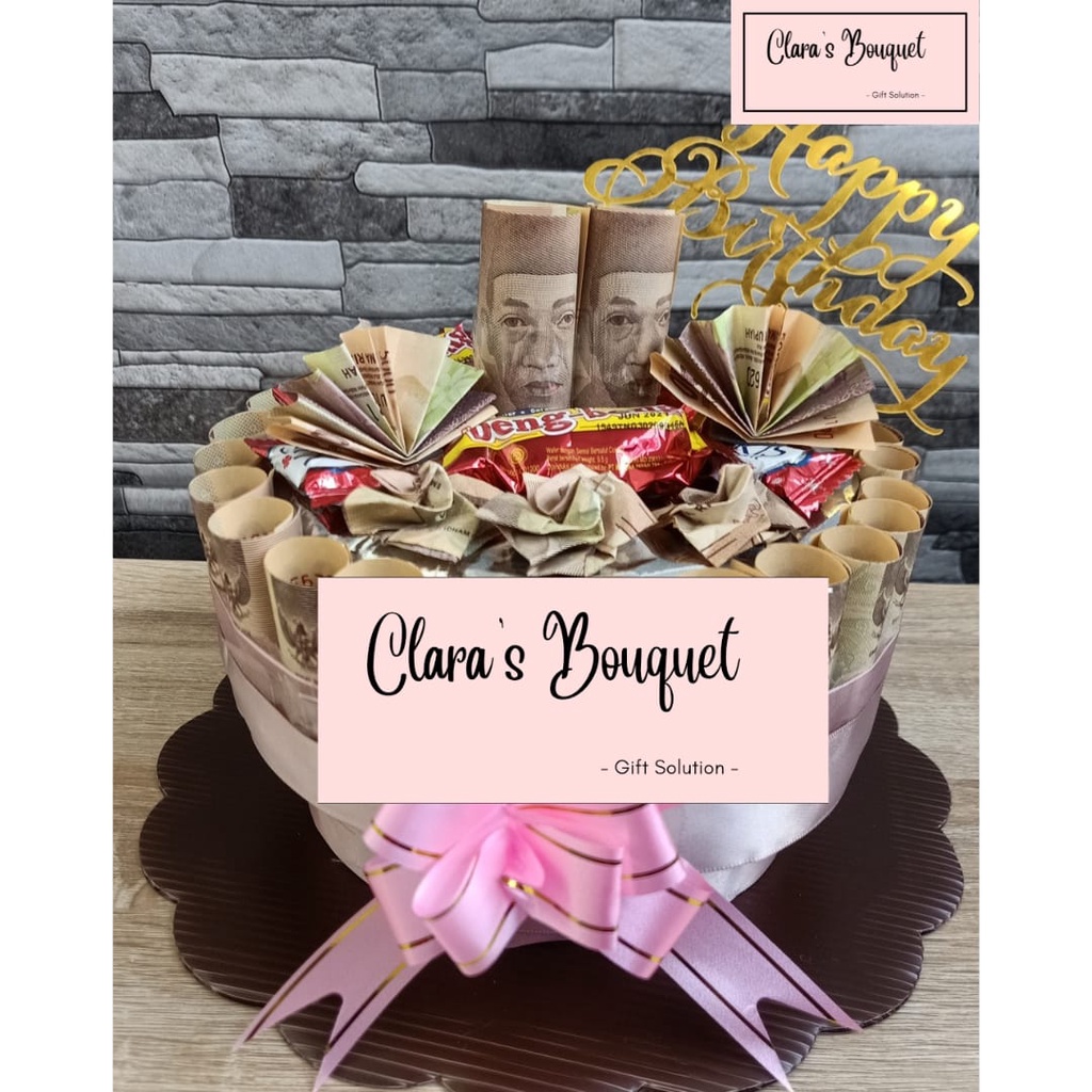 Money Cake / Tart Uang / Kue Uang / Kue Uang Ulang Tahun / Kue Uang Anniversary / Kue Uang Wisuda / 