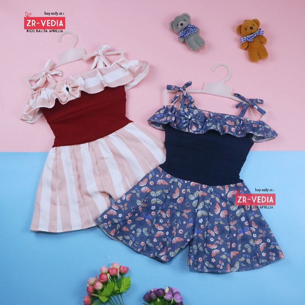 Jumpsuit Sweety uk Bayi 3-12 Bulan / Baju Anak Perempuan Adem Born Import Overall Kensi Baby Cewek